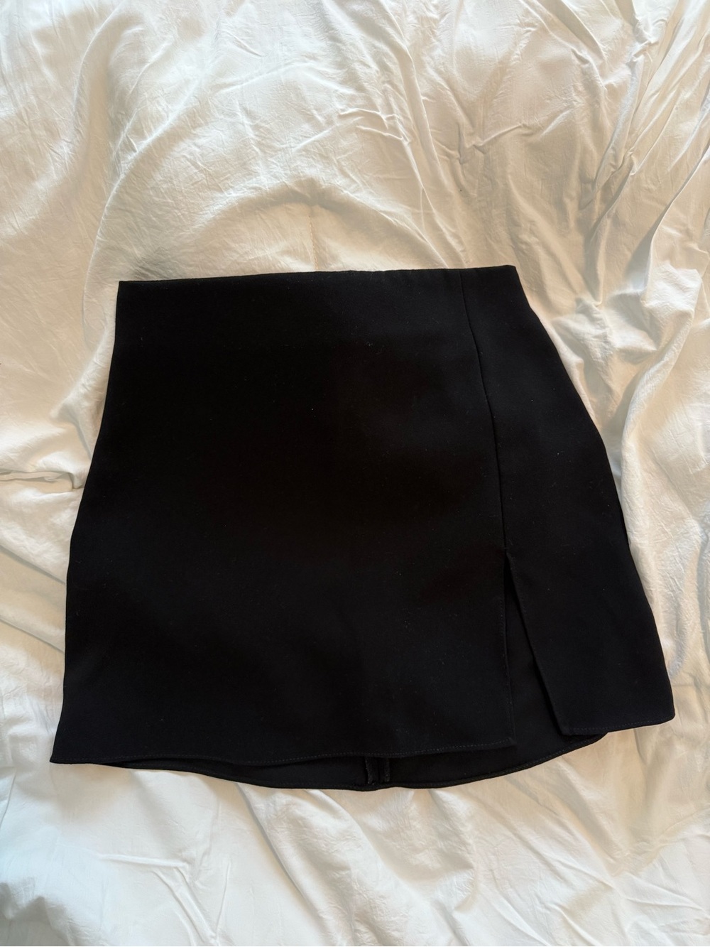Zara black mini skirt with slit